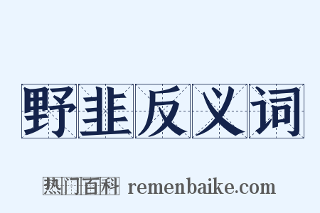 野韭反义词是什么意思的图片